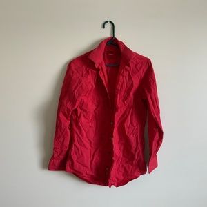 Men’s Alfani slim fit red button up